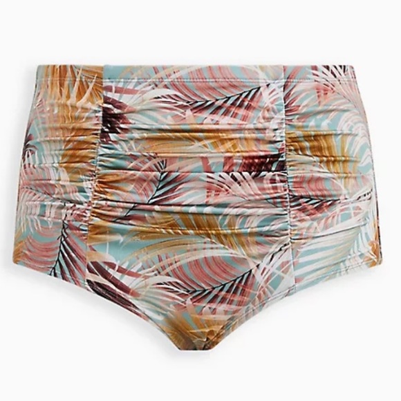 Torrid HIGH-RISE RUCHED SHINE SWIM BOTTOM size 2x - Picture 6 of 6